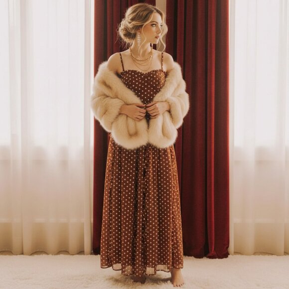 Flower embroidered ruffle maxi dress- Back smocking, ruffled skirt - Picture 5 of 13